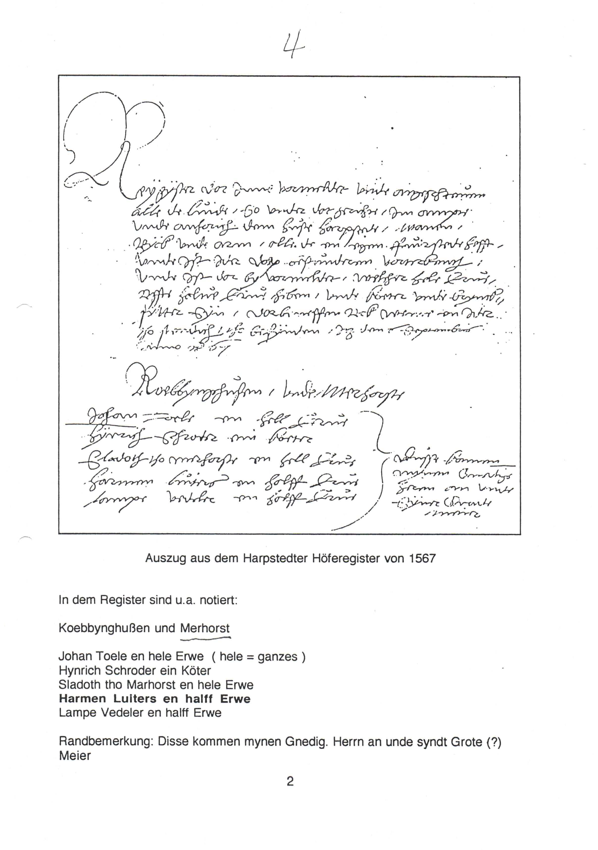 Harpstedter Höferegister 1567